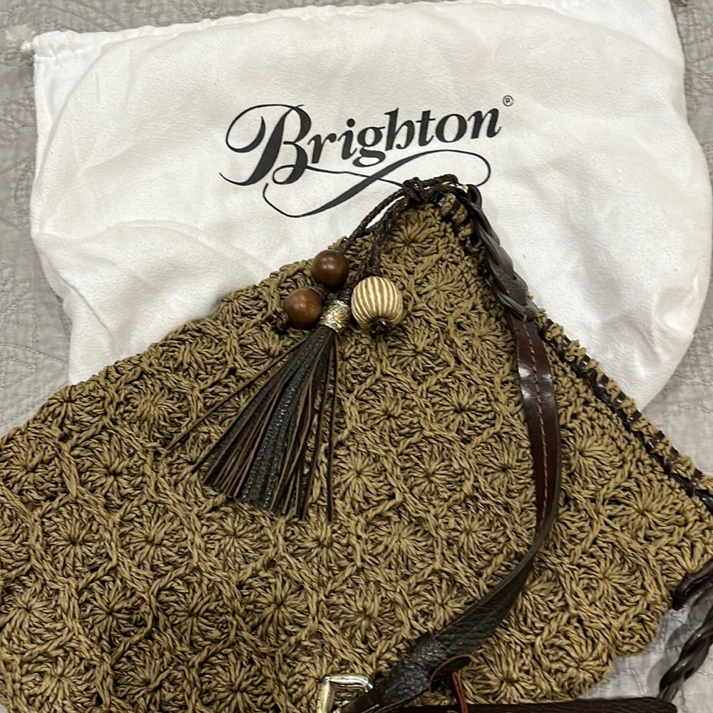 Brighton straw crossbody bag